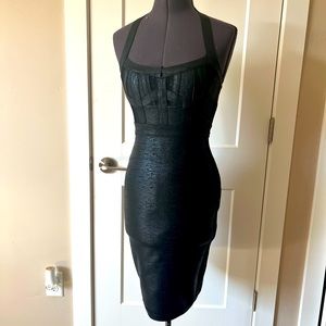 Black halter body on dress size XS
